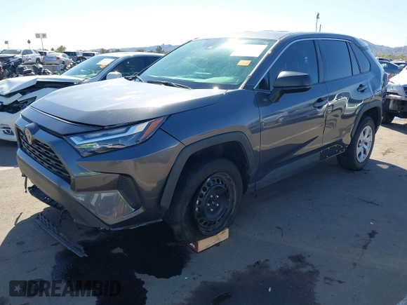 2023 Toyota RAV4 LE with VIN 2T3F1RFV5PC348351, listed as a IAAI auction lot 41825060 with 48,968 mi miles. Bid and sale history available at carsss.com. Image 2.