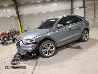 2016 Audi Q3 Premium Plus with VIN WA1EFCFS9GR001808, listed as a Copart auction lot 48001405 with 20,218 mi miles and Salvage Title. Bid and sale history available at carsss.com. Image 1.