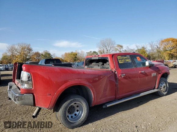 2015 Ram 3500 Laramie with VIN 3C63RRJL2FG629982, listed as a Copart auction lot 77978934 with 147,724 mi miles and Salvage Title. Bid and sale history available at carsss.com. Image 3.