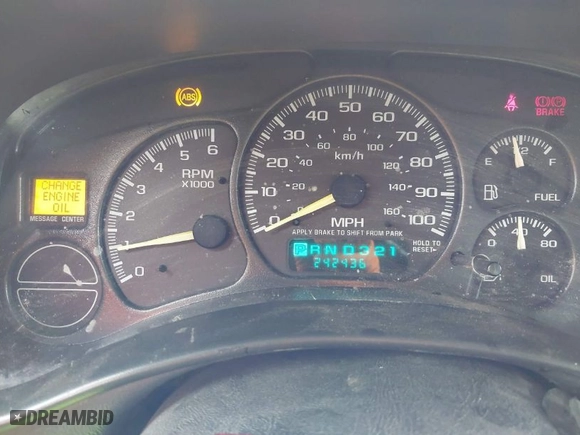 2000 Chevrolet Silverado 1500 LS with VIN 2GCEC19T4Y1405231, listed as a IAAI auction lot 41852448 with 242,436 mi miles. Bid and sale history available at carsss.com. Image 7.