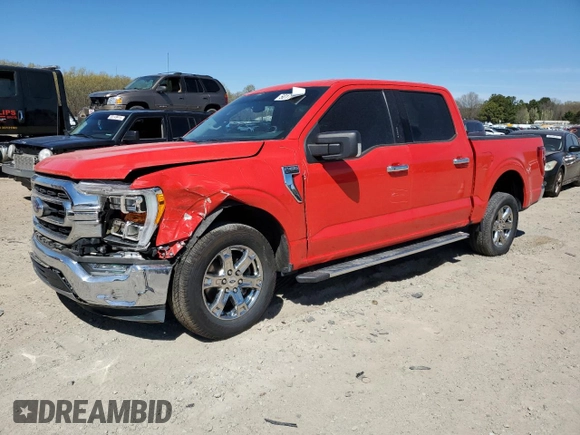 2021 Ford F-150 XL with VIN 1FTEW1C58MKD06889, listed as a Copart auction lot 50171705 with 88,932 mi miles and Salvage title. Bid and sale history available at DreamBid. Image 1.