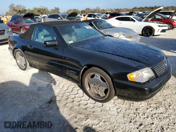 1998 Mercedes-Benz SL-Class with VIN WDBFA67F3WF166408, listed as a Copart auction lot 77603714 with 0 mi miles and Salvage Title. Bid and sale history available at carsss.com. Image 4.