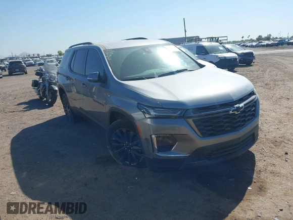 2023 Chevrolet Traverse RS with VIN 1GNERJKW7PJ234456, listed as a IAAI auction lot 42131904 with 21,807 mi miles. Bid and sale history available at carsss.com. Image 1.