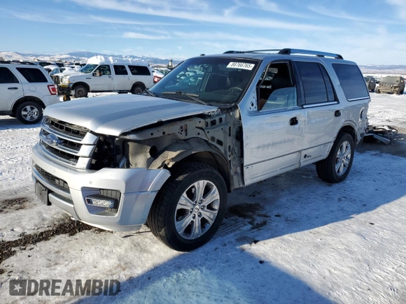 2017 Ford Expedition Platinum z VIN 1FMJU1MT8HEA33809, wystawiony jako Copart lot #88766765 z przebiegiem 165 227 mil mil oraz Szkoda całkowita • Salvage title. Historia ofert i sprzedaży dostępna na DreamBid. Obrazek 1.