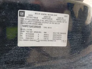 2007 Chevrolet Tahoe LT z VIN 1GNFC13J47J380225, wystawiony jako IAAI lot #42098510 z przebiegiem 248 352 mil mil oraz . Historia ofert i sprzedaży dostępna na DreamBid. Obrazek 9.