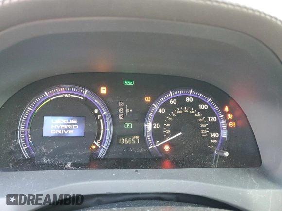 2010 Lexus HS 250h with VIN JTHBB1BA1A2014489, listed as a Copart auction lot 83256684 with 136,657 mi miles and Salvage Title. Bid and sale history available at DreamBid. Image 9.