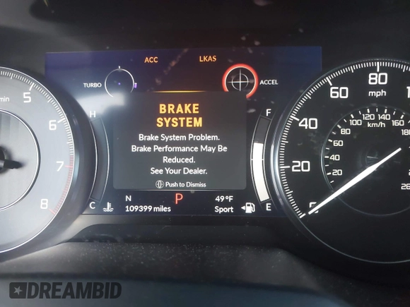 2019 Acura RDX with VIN 5J8TC1H32KL019306, listed as a IAAI auction lot 41937677 with 109,399 mi miles and . Bid and sale history available at DreamBid. Image 15.