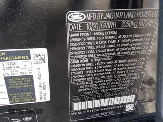 2021 Land Rover Range Rover Sport HST with VIN SALWS2RU5MA760519, listed as a IAAI auction lot 42115864 with 29,885 mi miles and . Bid and sale history available at DreamBid. Image 9.