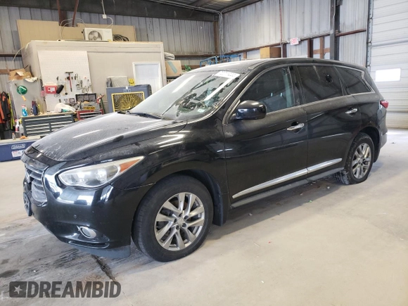 2013 Infiniti JX35 with VIN 5N1AL0MM9DC307109, listed as a Copart auction lot 72011444 with 183,531 mi miles and Clean Title. Bid and sale history available at carsss.com. Image 1.