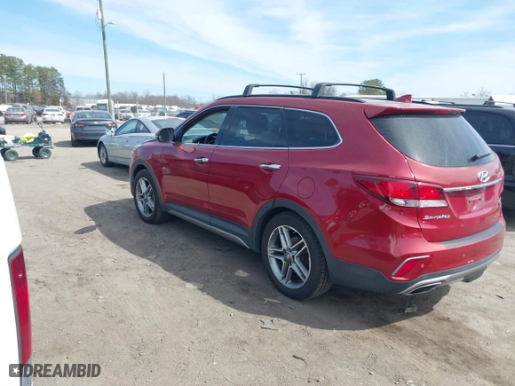 2017 Hyundai Santa Fe Limited Ultimate with VIN KM8SRDHF4HU197513, listed as a IAAI auction lot 41757051 with 167,574 mi miles. Bid and sale history available at carsss.com. Image 3.