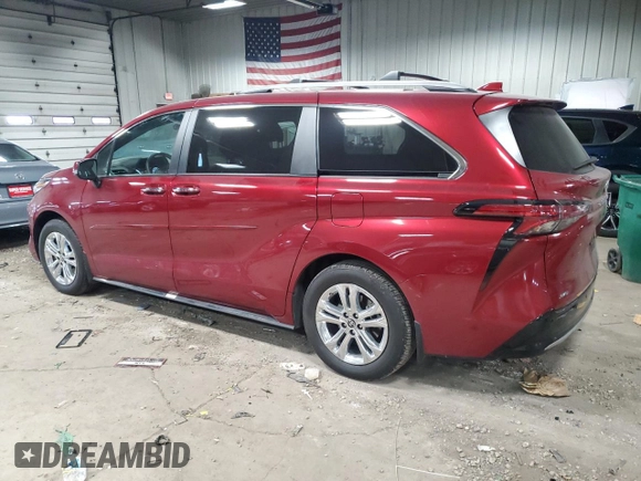 2023 Toyota Sienna Platinum with VIN 5TDESKFC4PS100896, listed as a Copart auction lot 50958935 with 15,075 mi miles and Salvage Title. Bid and sale history available at DreamBid. Image 2.