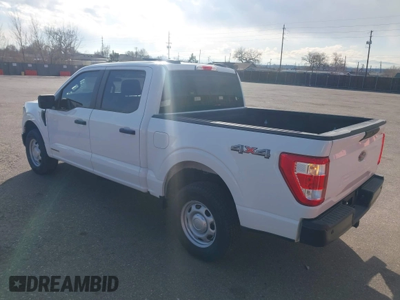 2023 Ford F-150 XL with VIN 1FTFW1ED9PFC02465, listed as a IAAI auction lot 41715526 with 21,343 mi miles. Bid and sale history available at carsss.com. Image 3.