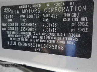 2020 Kia Sedona EX with VIN KNDMB5C16L6635898, listed as a Copart auction lot 47279245 with 79,130 mi miles and Salvage Title. Bid and sale history available at carsss.com. Image 14.