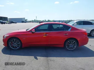 2017 Infiniti Q50 Red Sport 400 with VIN JN1FV7AR3HM870642, listed as a IAAI auction lot 42070635 with 163,848 mi miles. Bid and sale history available at carsss.com. Image 14.