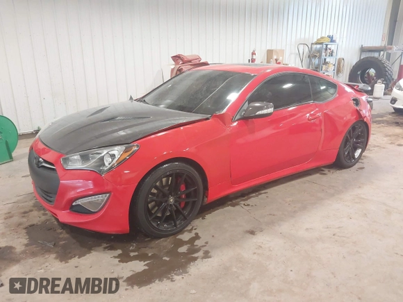 2013 Hyundai Genesis Coupe R-Spec with VIN KMHHU6KJ4DU101925, listed as a IAAI auction lot 41190063 with 86,077 mi miles and . Bid and sale history available at DreamBid. Image 2.
