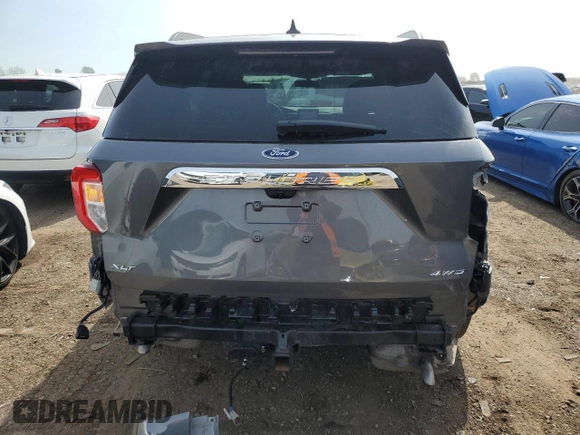 2022 Ford Explorer XLT with VIN 1FMSK8DH1NGB72503, listed as a Copart auction lot 51322615 with 24,650 mi miles and Salvage Title. Bid and sale history available at DreamBid. Image 6.