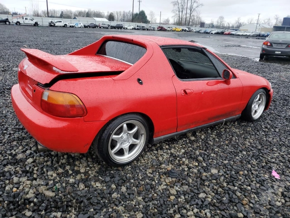 1993 Honda del Sol S with VIN JHMEG1143PS000418, listed as a Copart auction lot 87465694 with 156,826 mi miles and Salvage Title. Bid and sale history available at carsss.com. Image 3.