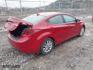 2016 Hyundai Elantra SE with VIN KMHDH4AE9GU586997, listed as a IAAI auction lot 41951871 with 122,473 mi miles. Bid and sale history available at carsss.com. Image 4.