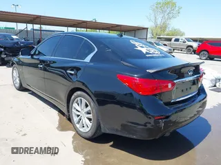 2015 Infiniti Q50 Premium with VIN JN1BV7AP9FM355526, listed as a IAAI auction lot 42010401 with 67,131 mi miles. Bid and sale history available at carsss.com. Image 3.