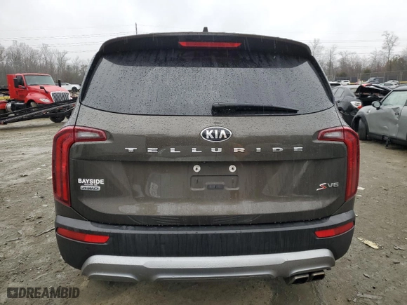 2021 Kia Telluride S with VIN 5XYP6DHC7MG150268, listed as a Copart auction lot 43518745 with 88,399 mi miles and Salvage Title. Bid and sale history available at carsss.com. Image 6.