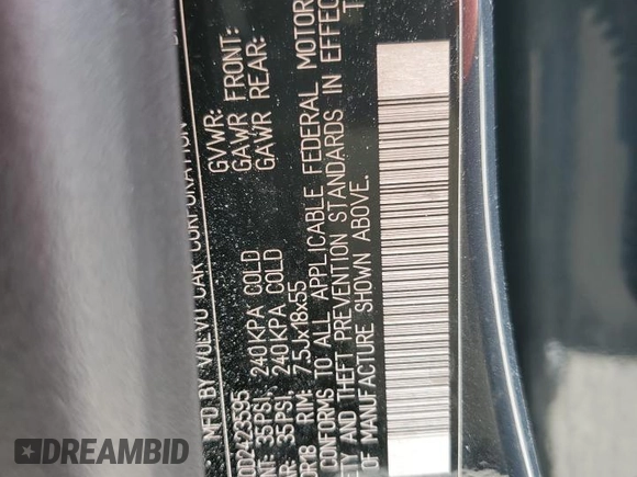 2013 Volvo XC60 3.2L with VIN YV4952DL0D2423595, listed as a Copart auction lot 56705385 with 121,341 mi miles and Salvage title. Bid and sale history available at DreamBid. Image 13.
