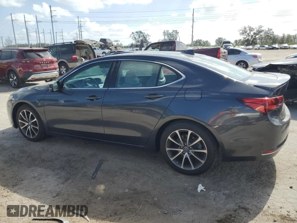 2016 Acura TLX Advance with VIN 19UUB2F7XGA007989, listed as a Copart auction lot 76636264 with 56,490 mi miles and Salvage title. Bid and sale history available at DreamBid. Image 2.