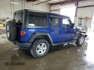 2018 Jeep Wrangler Unlimited Sport S with VIN 1C4HJXDN9JW187039, listed as a Copart auction lot 64260015 with 40,361 mi miles and Salvage title. Bid and sale history available at DreamBid. Image 3.