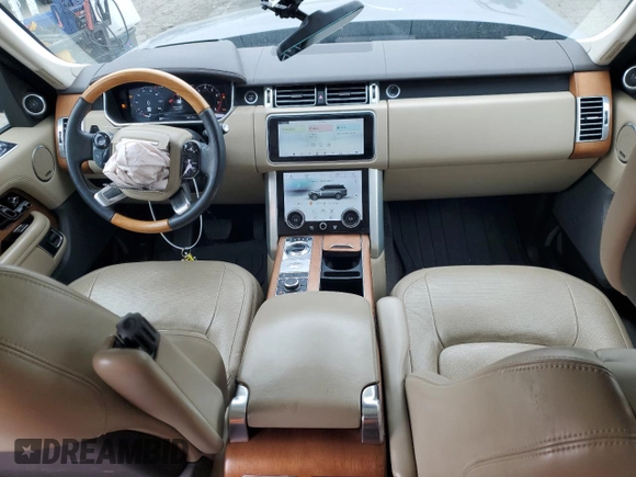 2019 Land Rover Range Rover HSE with VIN SALGS2SV9KA550350, listed as a Copart auction lot 84852544 with 58,602 mi miles and Salvage title. Bid and sale history available at DreamBid. Image 8.