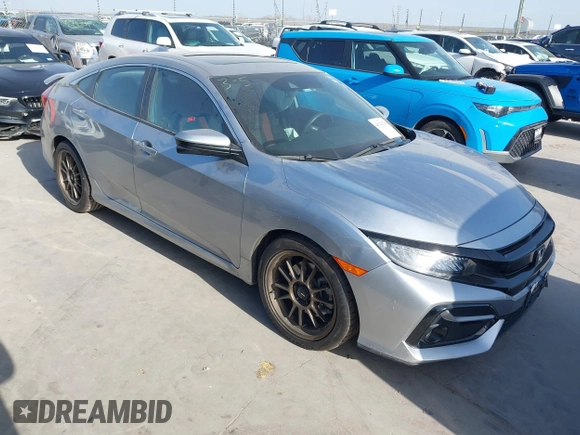 2020 Honda Civic Si with VIN 2HGFC1E57LH704323, listed as a IAAI auction lot 41742768 with 34,246 mi miles and . Bid and sale history available at DreamBid. Image 1.