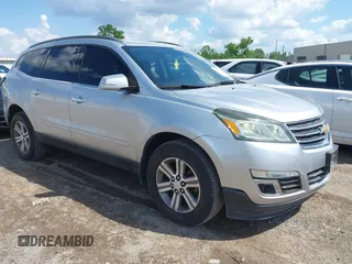 2015 Chevrolet Traverse LT z VIN 1GNKRHKD1FJ359123, wystawiony jako IAAI lot #42247341 z przebiegiem 180 189 mil mil oraz . Historia ofert i sprzedaży dostępna na DreamBid. Obrazek 1.