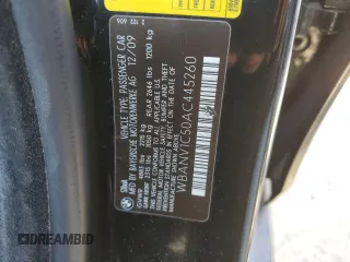 2010 BMW 5 Series 528i xDrive with VIN WBANV1C50AC445260, listed as a Copart auction lot 75600764 with Not Provided miles and Salvage Title. Bid and sale history available at DreamBid. Image 12.