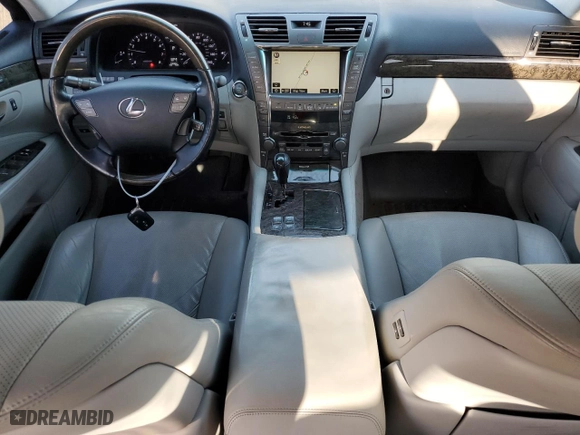 2007 Lexus LS 460 LWB with VIN JTHGL46F975003595, listed as a Copart auction lot 50227295 with 136,231 mi miles and Salvage Title. Bid and sale history available at carsss.com. Image 8.