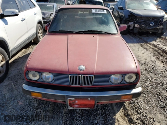 1988 BMW 3 Series 325iS with VIN WBAAA2303J8260983, listed as a Copart auction lot 76804604 with 229,222 mi miles and Salvage Title. Bid and sale history available at carsss.com. Image 5.