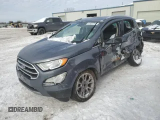2018 Ford EcoSport Titanium z VIN MAJ3P1VE6JC214435, wystawiony jako Copart lot #41532745 z przebiegiem 86 558 mil mil oraz Szkoda całkowita • Salvage title. Historia ofert i sprzedaży dostępna na DreamBid. Obrazek 1.