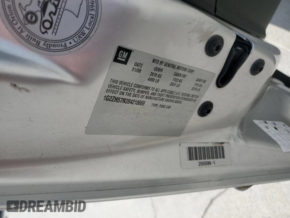 2008 Pontiac G6 GT with VIN 1G2ZH57N284210669, listed as a Copart auction lot 52417165 with 168,467 mi miles and Salvage title. Bid and sale history available at DreamBid. Image 14.