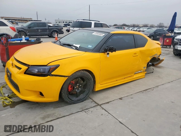 2012 Scion tC with VIN JTKJF5C77C3023084, listed as a Copart auction lot 45983065 with 0 mi miles and Salvage Title. Bid and sale history available at carsss.com. Image 1.