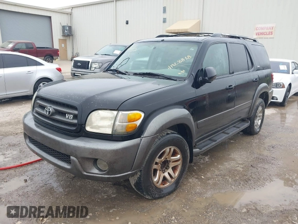 2003 Toyota Sequoia SR5 with VIN 5TDZT34A63S153440, listed as a IAAI auction lot 41928838 with 263,995 mi miles. Bid and sale history available at carsss.com. Image 2.