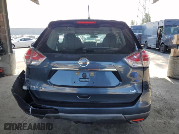 2016 Nissan Rogue SV with VIN KNMAT2MV8GP691017, listed as a Copart auction lot 55435685 with 91,056 mi miles and Salvage Title. Bid and sale history available at DreamBid. Image 6.
