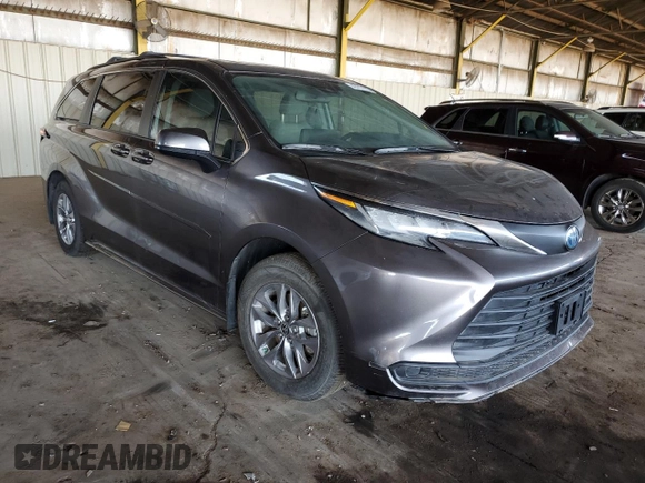 2023 Toyota Sienna LE with VIN 5TDBRKEC5PS179124, listed as a Copart auction lot 49717115 with Not provided miles and Salvage title. Bid and sale history available at DreamBid. Image 4.
