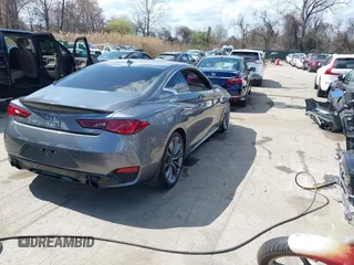 2021 Infiniti Q60 Red Sport 400 with VIN JN1FV7LLXMM560314, listed as a IAAI auction lot 41930067 with 47,818 mi miles and . Bid and sale history available at DreamBid. Image 4.