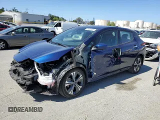 2021 Nissan LEAF SV with VIN 1N4AZ1CV1MC552849, listed as a Copart auction lot 61431135 with 22,309 mi miles and Salvage title. Bid and sale history available at DreamBid. Image 1.