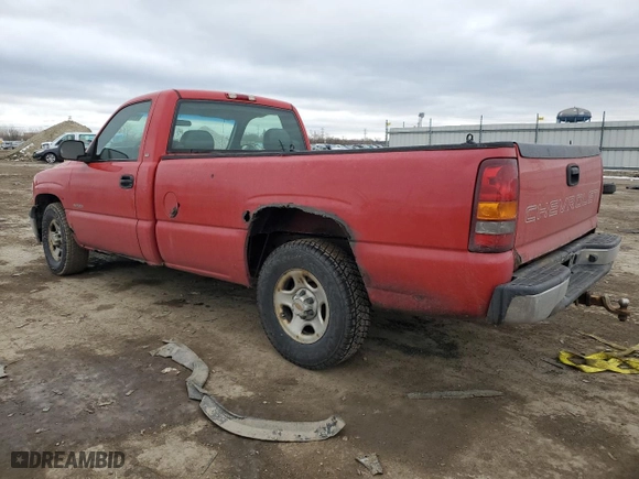2002 Chevrolet Silverado 1500 with VIN 1GCEC14W72Z119843, listed as a Copart auction lot 41802605 with 0 mi miles and Salvage Title. Bid and sale history available at carsss.com. Image 2.