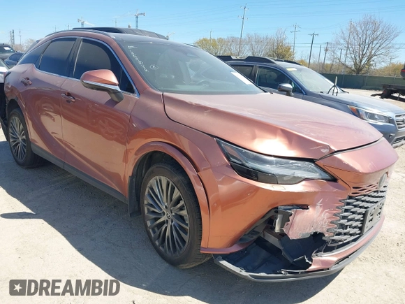 2023 Lexus RX 350h with VIN 2T2BBMCAXPC013722, listed as a IAAI auction lot 41763356 with 40,721 mi miles and . Bid and sale history available at DreamBid. Image 1.