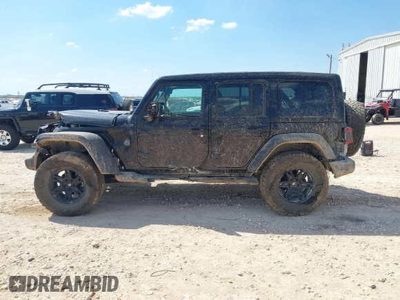 2022 Jeep Wrangler Unlimited Sport with VIN 1C4HJXDG7NW120432, listed as a IAAI auction lot 40498948 with 11,235 mi miles and . Bid and sale history available at DreamBid. Image 14.