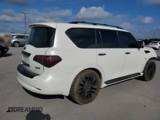 2015 Infiniti QX80 with VIN JN8AZ2NF4F9574399, listed as a Copart auction lot 59489634 with 0 mi miles and Salvage Title. Bid and sale history available at carsss.com. Image 3.