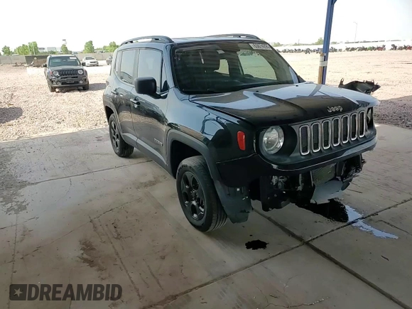 2017 Jeep Renegade Sport with VIN ZACCJBAB1HPG60110, listed as a Copart auction lot 63074295 with 61,476 mi miles and Salvage title. Bid and sale history available at DreamBid. Image 14.