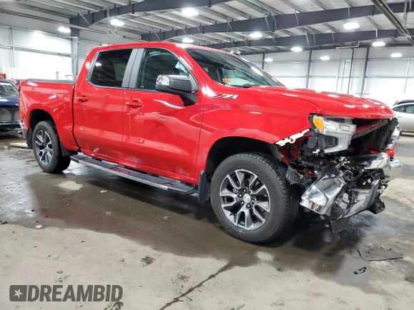 2022 Chevrolet Silverado 1500 LT with VIN 1GCUDDED9NZ609521, listed as a Copart auction lot 46601145 with 39,477 mi miles and Non Repairable. Bid and sale history available at DreamBid. Image 4.