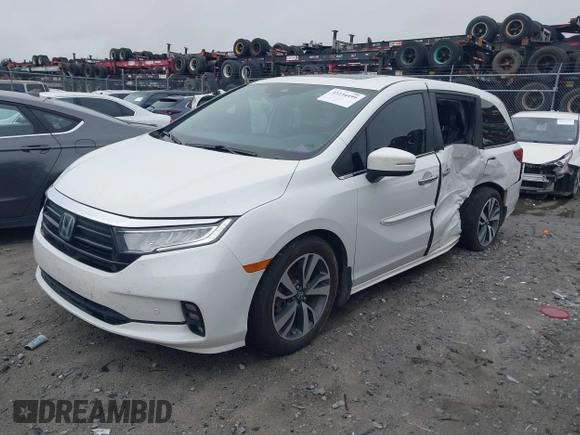 2022 Honda Odyssey Touring with VIN 5FNRL6H87NB058420, listed as a IAAI auction lot 42234499 with 78,633 mi miles and . Bid and sale history available at DreamBid. Image 17.