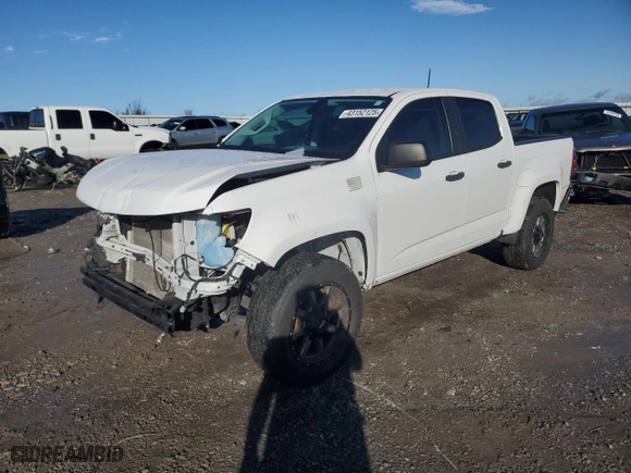 2020 Chevrolet Colorado 2WD Work Truck with VIN 1GCGSBEA9L1100733, listed as a Copart auction lot 43152125 with 61,713 mi miles and Salvage Title. Bid and sale history available at carsss.com. Image 1.