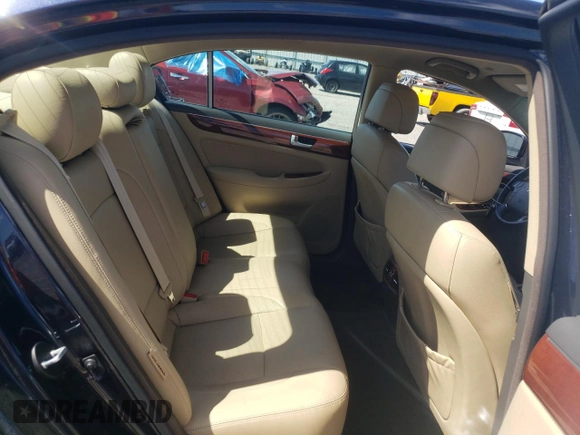 2013 Hyundai Genesis 3.8L with VIN KMHGC4DDXDU235932, listed as a Copart auction lot 57728705 with 140,778 mi miles and Salvage title. Bid and sale history available at DreamBid. Image 10.